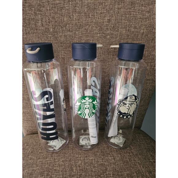 3 New Starbucks Georgetown Hoyas Waterbottles - Picture 1 of 3